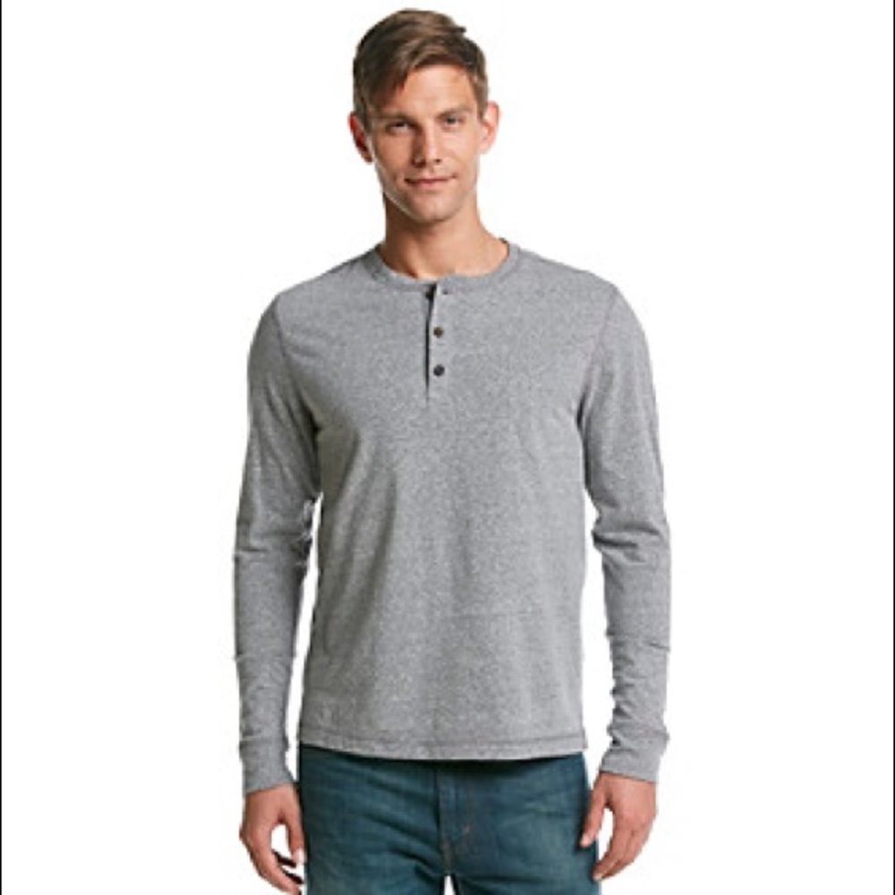 Ruff Hewn soft gray cotton long sleeve shirt